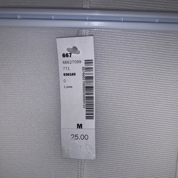 [M]👚SMART SET off-white sheer button up - Picture 6 of 8